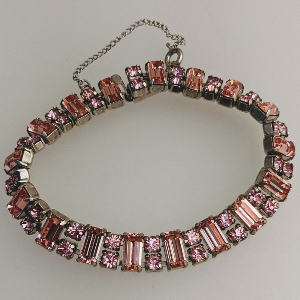 B. David Pink Rhinestone Bracelet - Picture 4 of 4